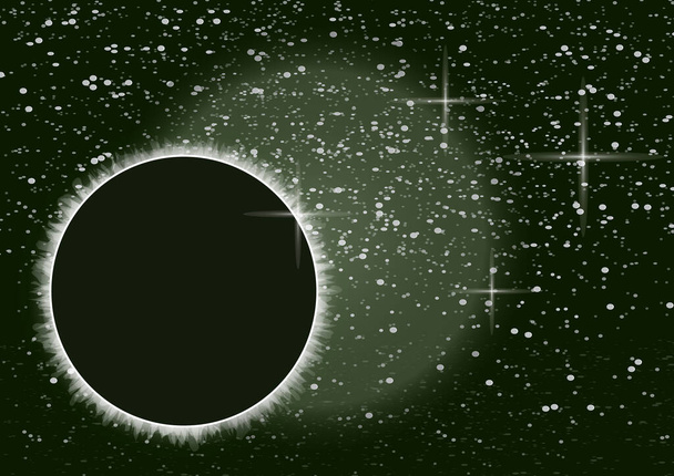 Univers abstrait. Fond créatif espace extérieur avec éclipse. Illustration vectorielle. - Vecteur, image