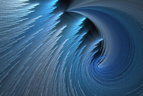 abstract blue background, fractal texture - Foto, imagen