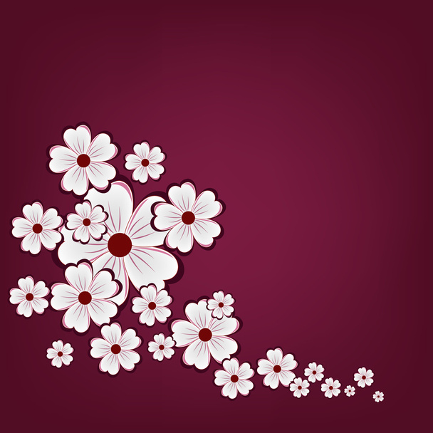 Abstract background with flowers - Vettoriali, immagini
