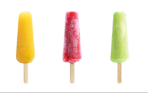 Summer popsicles isolated on a white background. - Foto, imagen