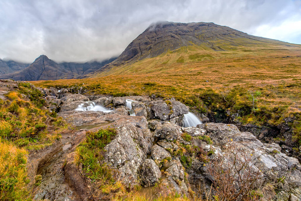 Water flows at the Fairy pools at Isle of Skye - Foto, Bild