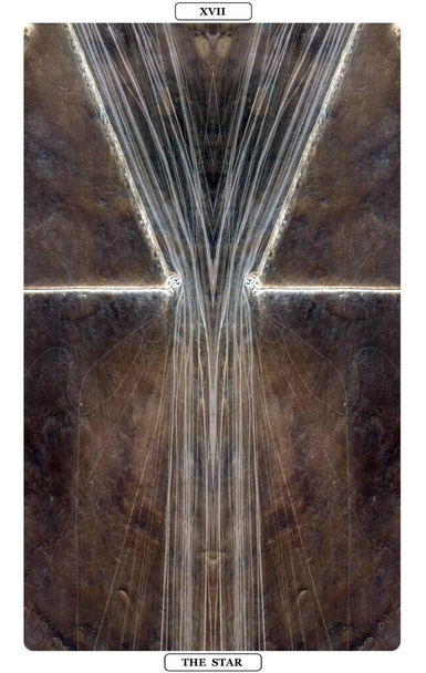 the star, XVII, Tarot, tarot card, card, tarot deck, major arcana, divination, future, seer, meaning, throw cards, design, abstract symmetrical photos of the deserts of Africa from the air. - Photo, Image