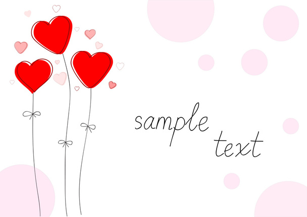 Nice red hearts for valentines day - Vector, Image