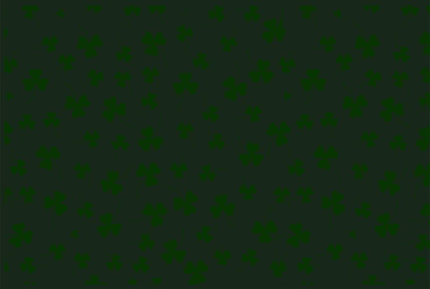 Šťastný den svatého Patrika Bezproblémový vzor s jetelovými šutry. Temná šablona pro nápis. vzor. - Fotografie, Obrázek