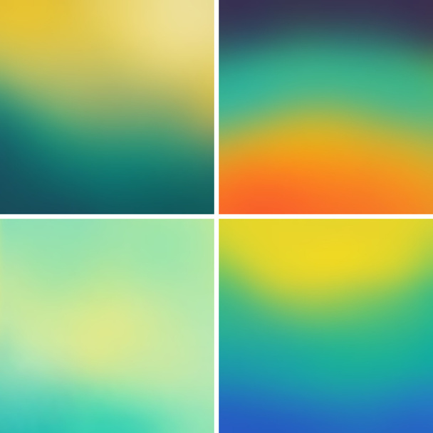 Abstract colorful blurred vector backgrounds set 11 - ベクター画像