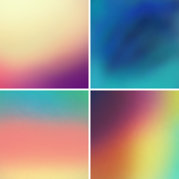 Abstract colorful blurred vector backgrounds set 9 - Vector, Imagen