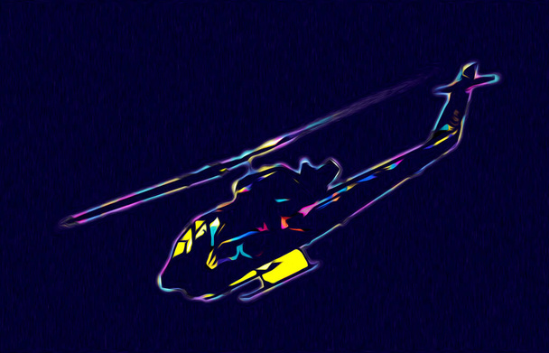 военный вертолет рисунок иллюстрации искусства винтаж
 - Фото, изображение