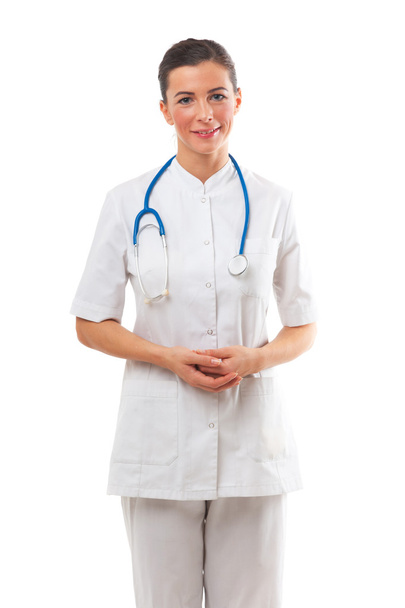 Female doctor with stethoscope - Foto, afbeelding