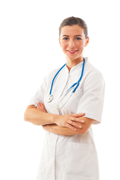 Female doctor with crossed arms - Фото, зображення