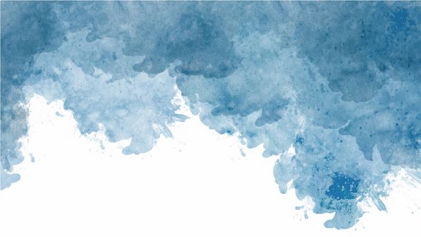 Blue watercolor background for textures backgrounds and web banners desig - Vector, Image