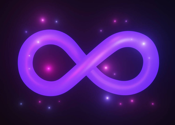 Cosmic Infinity sign or symbol, 3d render - Fotó, kép