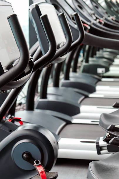 Detail image of Treadmill in fitness room background  - Foto, Bild