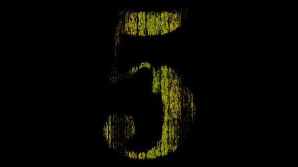 Countdown From Five To One Yellow On A Black Background stock video is a great video clip. This 1920x1080 (HD) video clip can be used as background in any project. This footage will look great in your next edit, project, or movie. - Footage, Video