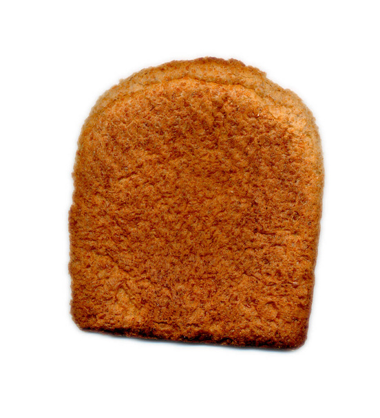 Корка коричневого хлеба на белом фоне - Фото, изображение