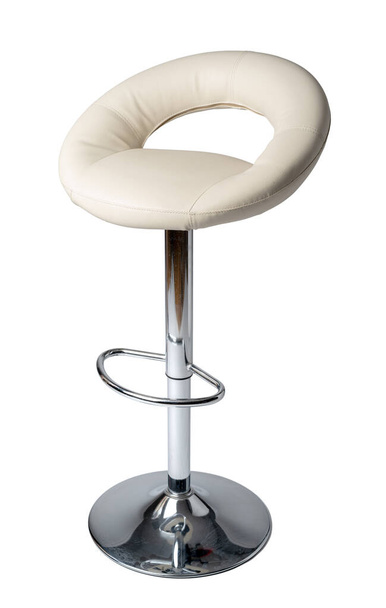 High soft bar stool isolated on white - Foto, Imagem