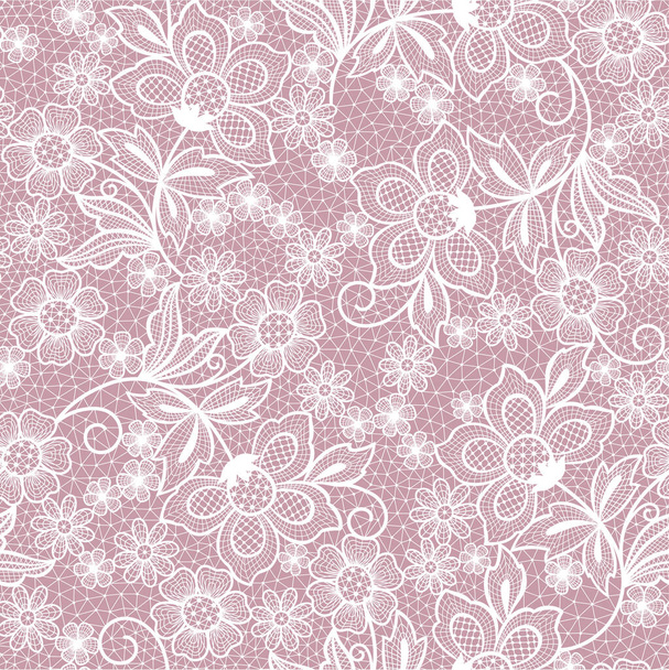 fondo floral de encaje sin costuras - Vector, Imagen