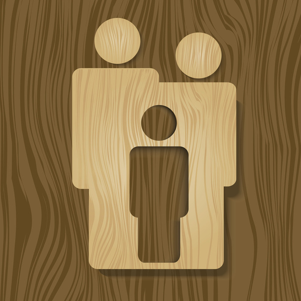 Familia de madera
 - Vector, Imagen