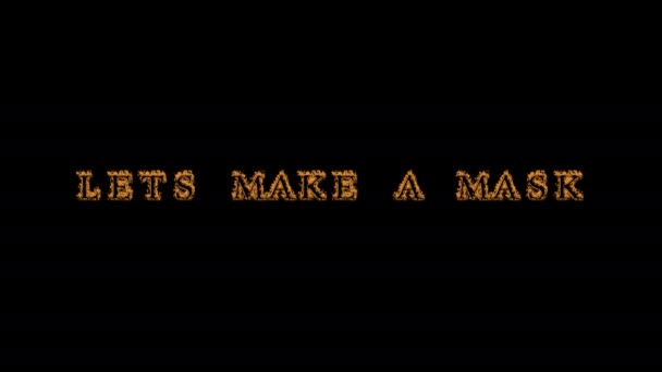 lets make a mask fire text effect black background. animated text effect with high visual impact. letter and text effect. Alpha Matte. - Footage, Video