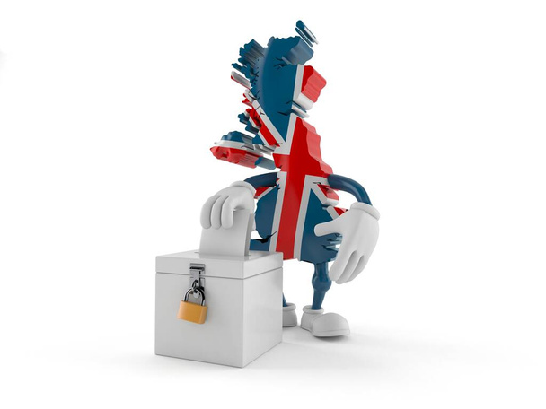 Oy pusulası beyaz arka planda izole edilmiş İngiliz karakteri. 3d illüstrasyon - Fotoğraf, Görsel