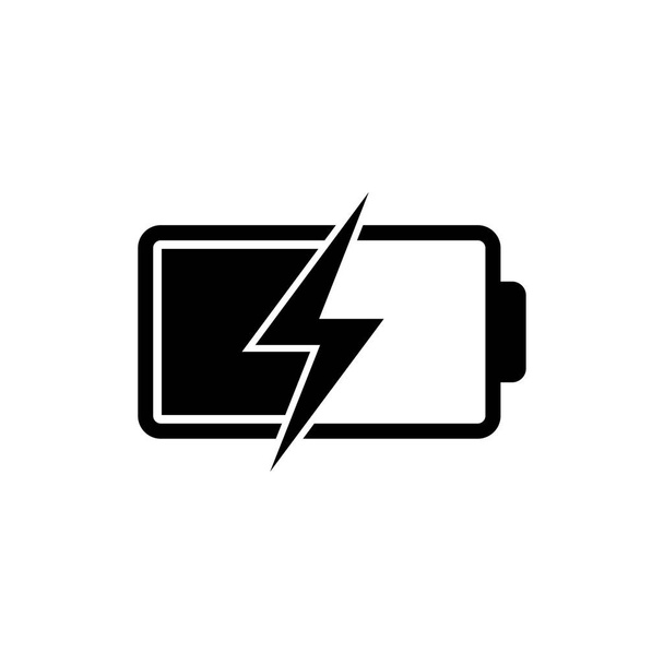 Ícone do acumulador, ícone da bateria isolado no fundo branco. Ilustração vetorial
 - Vetor, Imagem