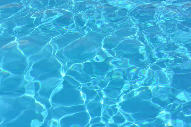 Blue water in swimming pool.Ripple Water. - Photo, Image