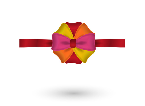 red, yellow, pink and orange elegant bow - Vector, Image