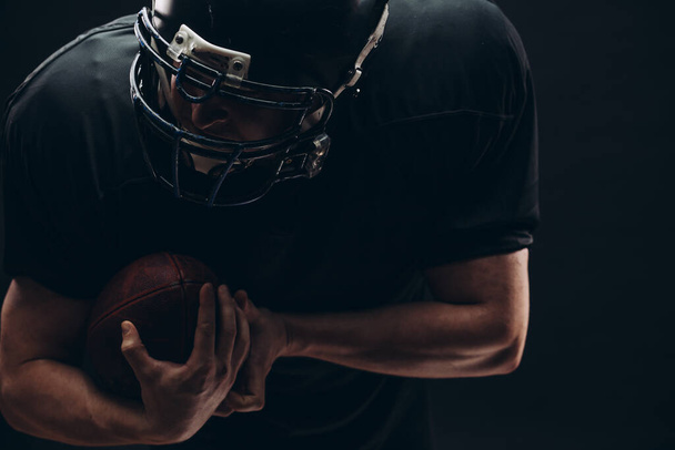 American football player with helmet and armour - Φωτογραφία, εικόνα