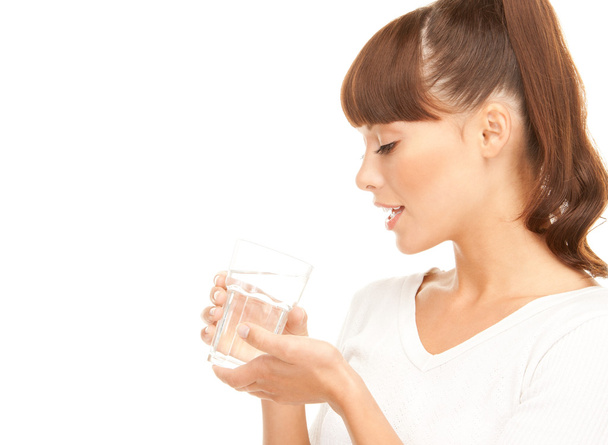 Woman with glass of water - Фото, зображення