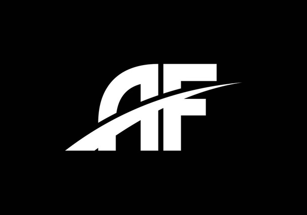 Symbol písmene F. Vektorová šablona počátečního písmene A F loga. Logo Monogramu - Vektor, obrázek