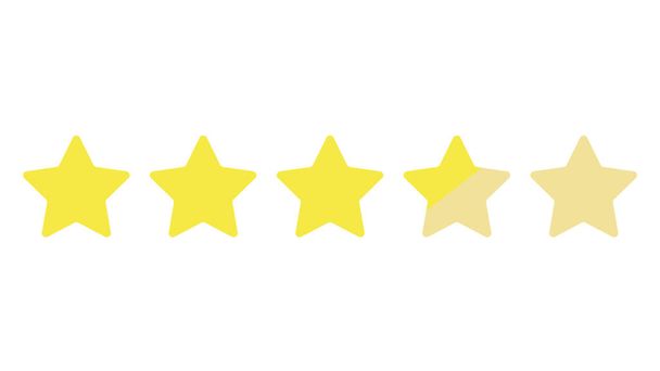 Five stars customer product rating. Illustration symbol. Shining stars. Vector illustration. - Vector, Image