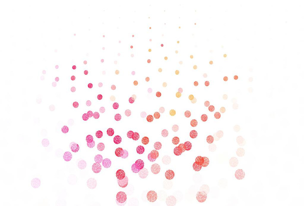 Light Red, Yellow vector texture with disks. Beautiful colored illustration with blurred circles in nature style. Pattern for beautiful websites. - Vettoriali, immagini