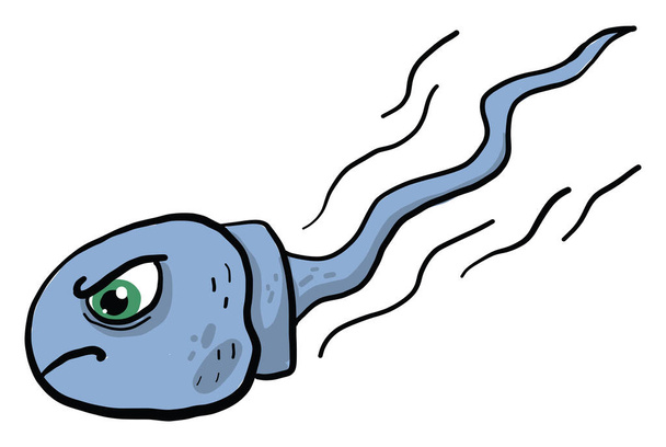 Furioso esperma, ilustração, vetor no fundo branco
 - Vetor, Imagem
