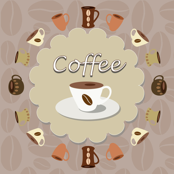 Cups of coffee - Vettoriali, immagini