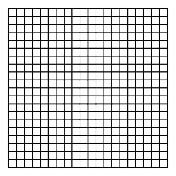 Шаблон сетки из горизонтальных и вертикальных линий, пересекающих друг друга, образуя четыреста равных квадратов, рисунок винтажной линии или гравировку. - Вектор,изображение