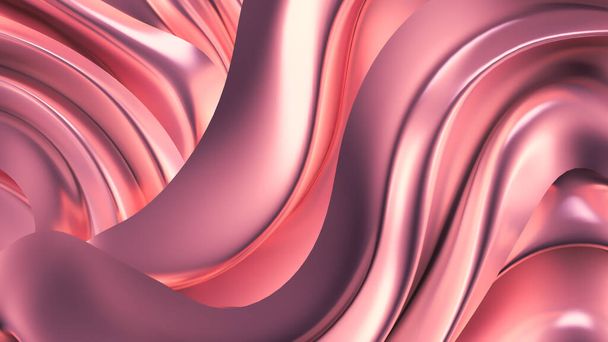 Luxurious pink background with satin drapery. 3d rendering, 3d illustration. - Foto, afbeelding