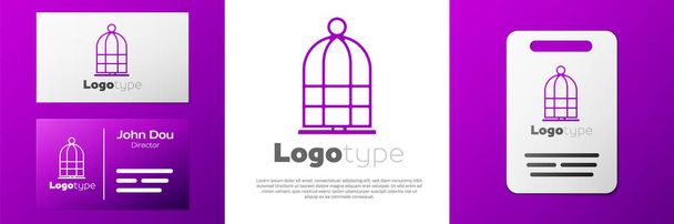 Logotype Cage pour oiseaux icône isolée sur fond blanc. Modèle de conception de logo élément. Vecteur - Vecteur, image