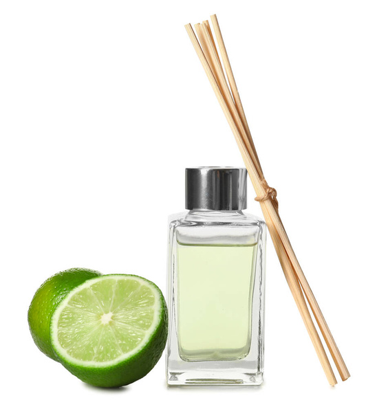 Citrus reed diffuser on white background - Photo, Image