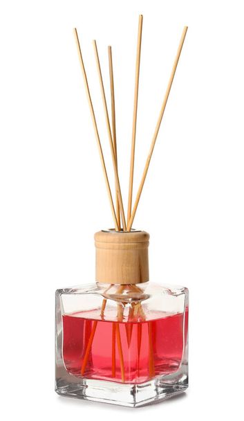 Reed diffuser on white background - 写真・画像