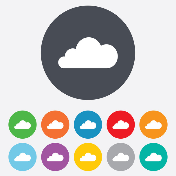 Cloud sign icon. Data storage symbol. - ベクター画像