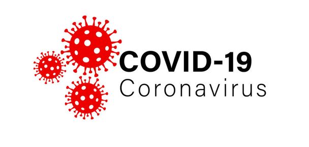 Coronavirus betegség nevű COVID-19, veszélyes vírus vektor logó illusztráció. A Coronavirus 2019-ncov-betegség kovid19 új hivatalos neve - Vektor, kép