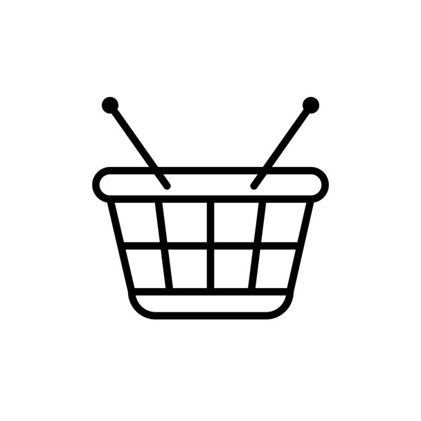 Ilustracja Wektorowa grafika ikony zakupów. Pasuje do koszyka na zakupy - Wektor, obraz