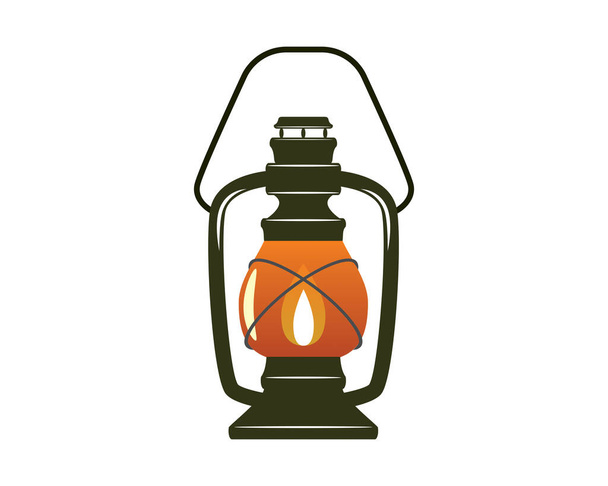 Petroleum Lamp or Kerosene Lamp Illustration Vector - Vector, Image