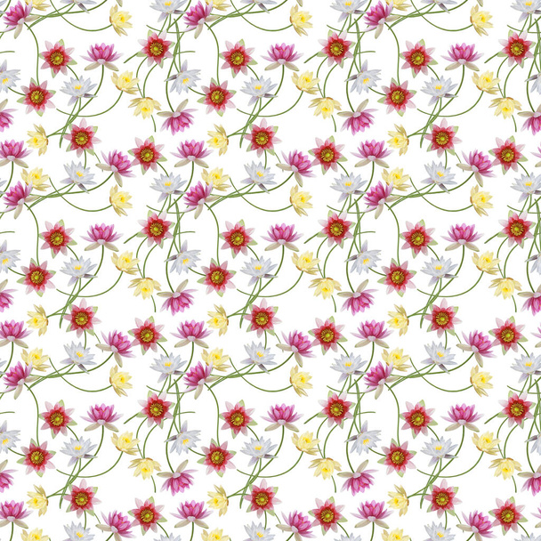 Безшовний квітковий дизайн з квітами лілії для фону, нескінченний візерунок
. - Фото, зображення