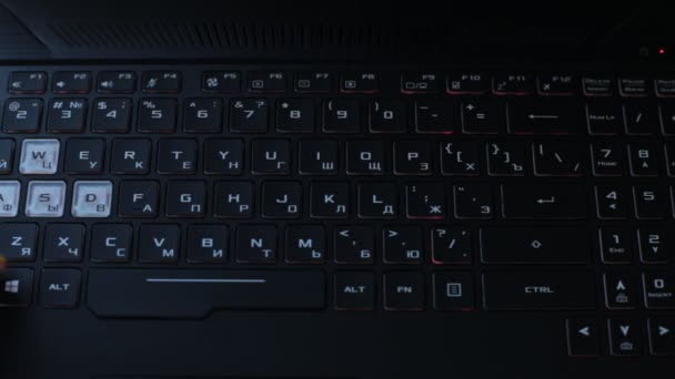 push buttons, type on black keyboard - Footage, Video