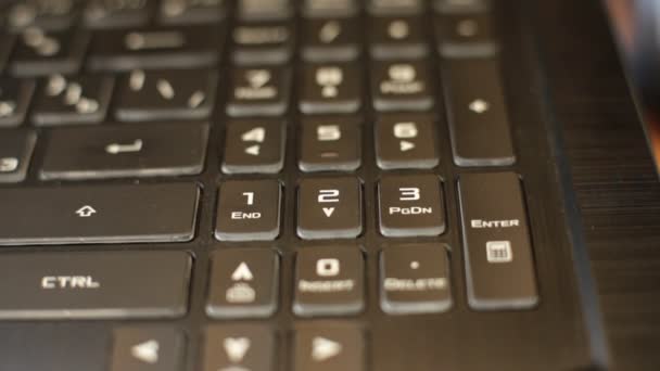 push buttons, type on black keyboard - Footage, Video