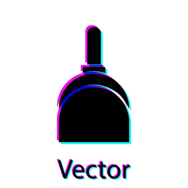 Black Dustpan icon isolated on white background. Cleaning scoop services.  Vector Illustration. - Vector, Image