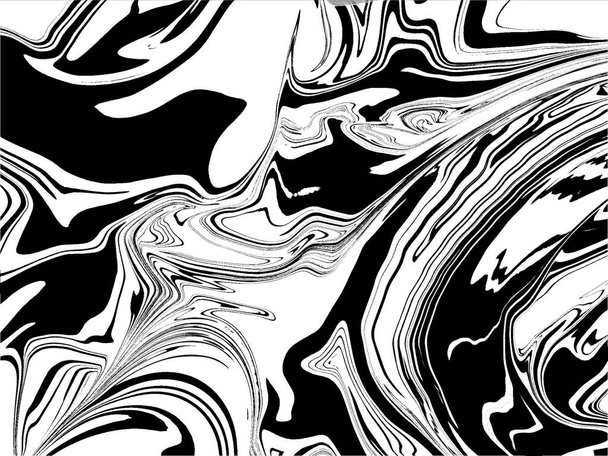 Mramorová textura, dekorativní série s akvarelem nebo digitální olejové křivky, kompozice s černou a bílou barvou. Stupňující barevný vzorov.Současný abstrakt.Kreativní s ilustrací v plochém designu - Fotografie, Obrázek