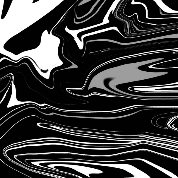 Marmurowa faktura, dekoracyjna seria z farbą wodną lub cyfrowymi krzywymi olejnymi, kompozycja z czarno-białym wzorem.Gradientowy kolorowy wzór.Współczesny abstrakcyjny.Kreatywny z ilustracją w płaskim wzorze - Zdjęcie, obraz
