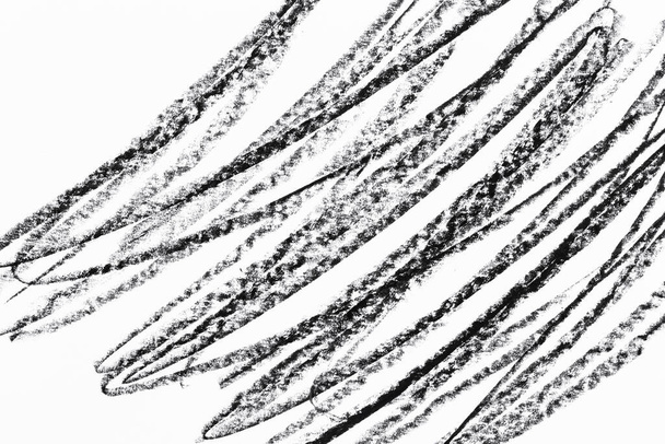 black white skatch crayons strockes texture background - Photo, Image