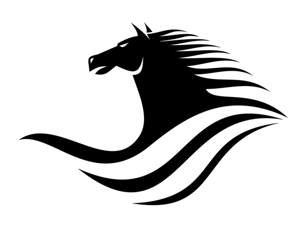 Icono de cabeza de caballo dinámico
 - Vector, Imagen